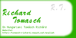 richard tomasch business card