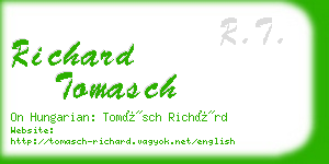 richard tomasch business card